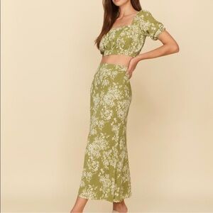Reformation Caprice skirt set